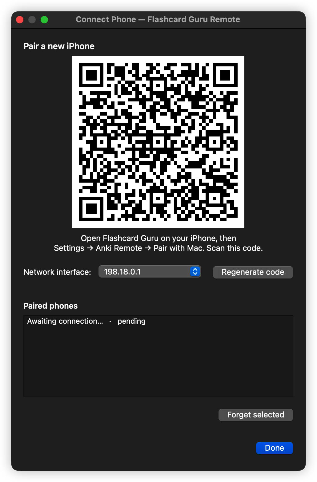 Anki Tools menu with Connect Phone selected (2)